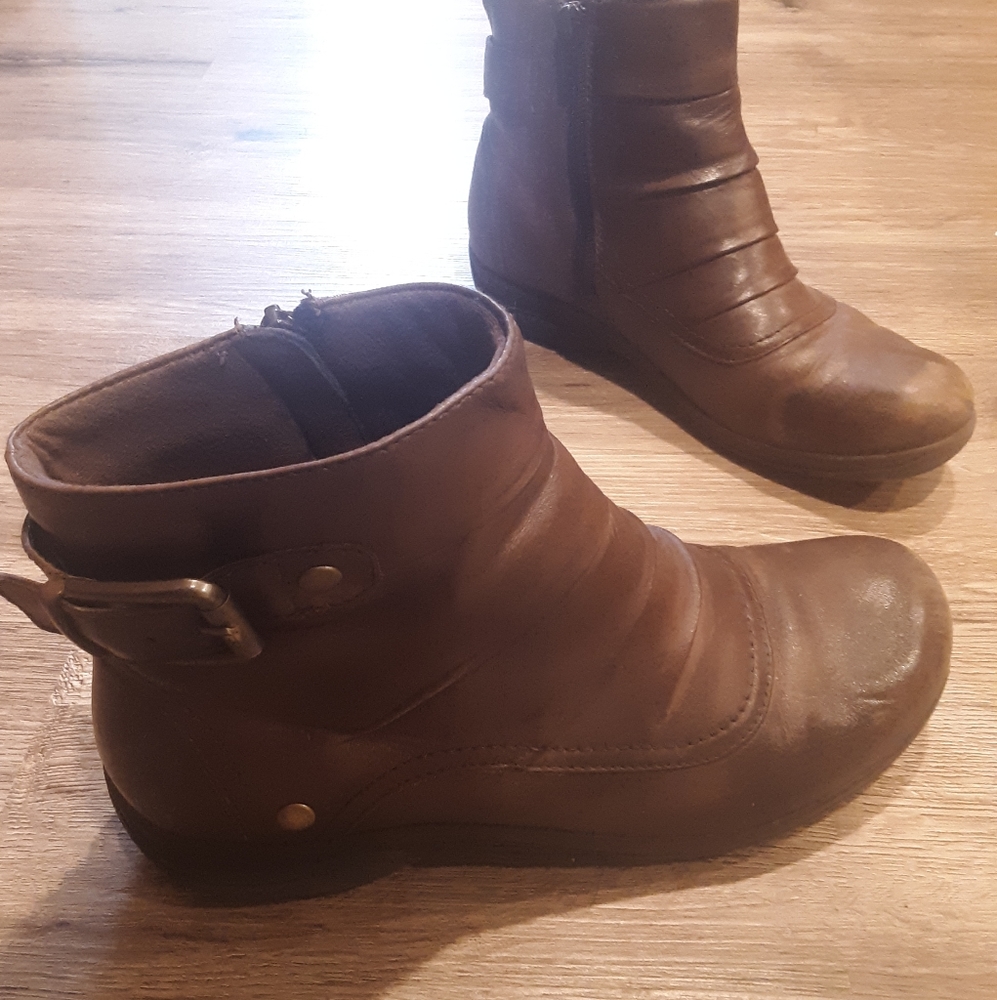 Clark's brown ankle boots
